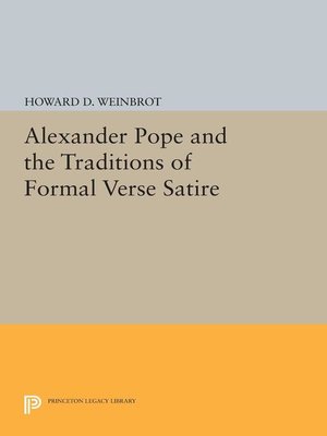 cover image of Alexander Pope and the Traditions of Formal Verse Satire